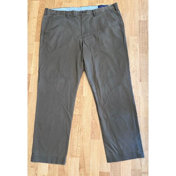 Men’s POLO Ralph Lauren Olive Green Stretch Straight Fit Chino Pants 42/32 - Picture 1 of 8